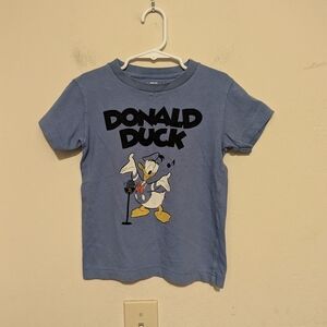 UT Disney Donald Duck Blue Short Sleeve Shirt Size 3 To 4 years